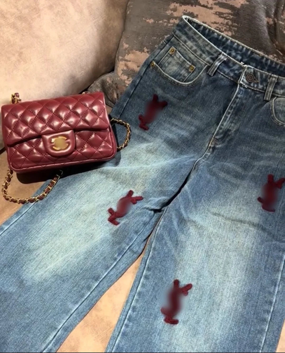 YSL JEANS BORDEAUX