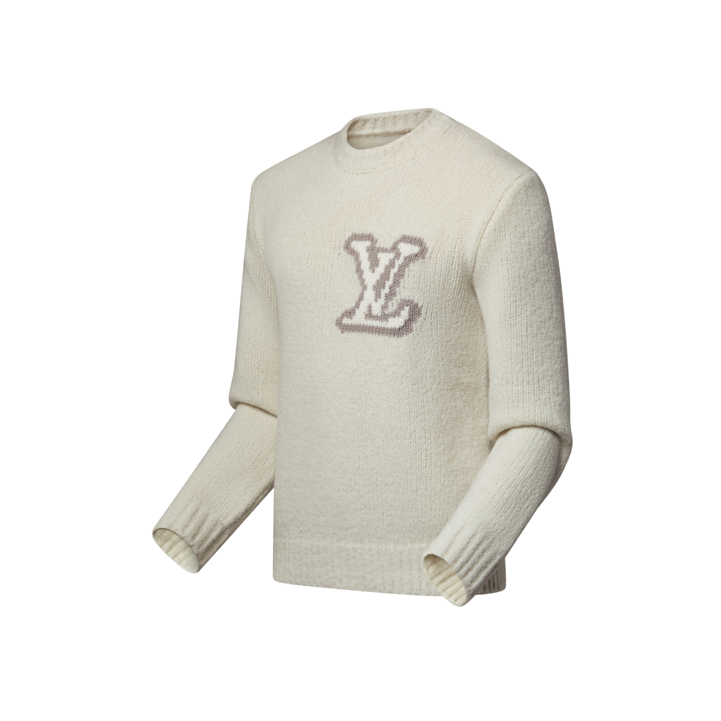 LV COZY KNIT SWEATER WHITE