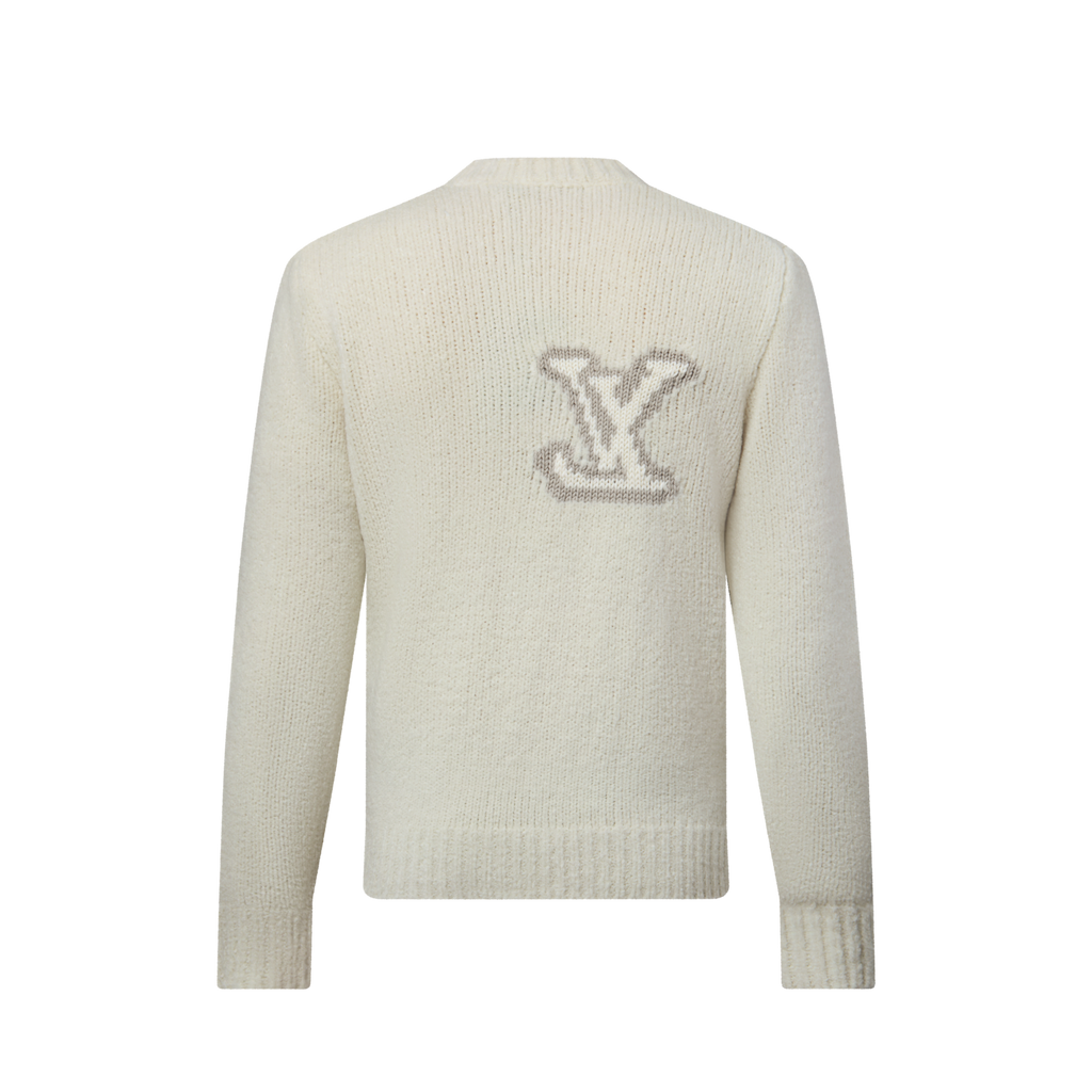LV COZY KNIT SWEATER WHITE