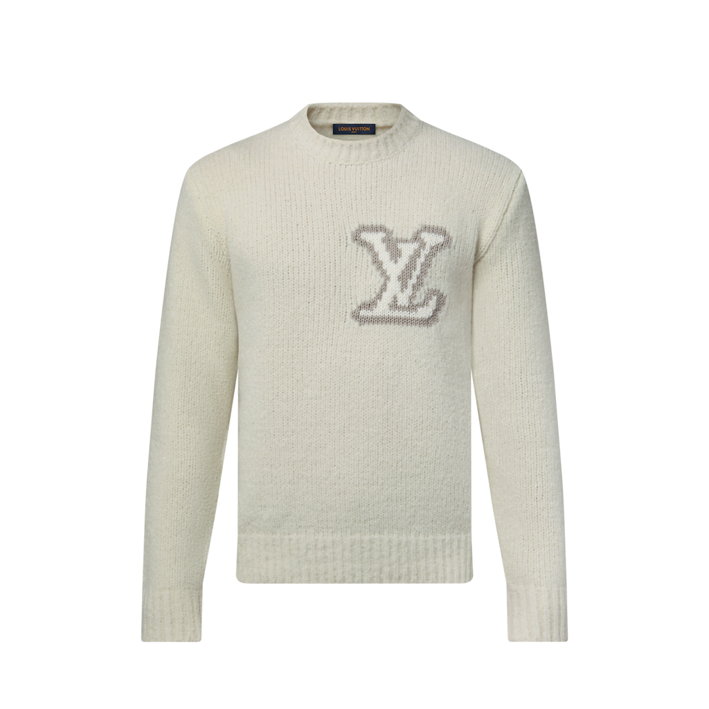 LV COZY KNIT SWEATER WHITE