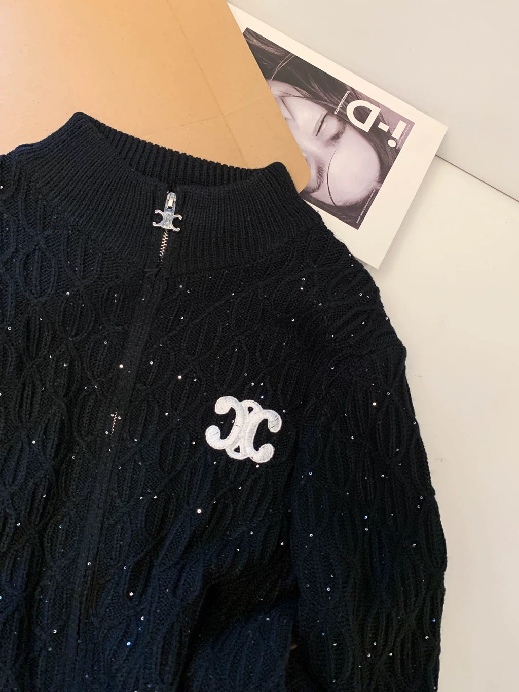 CLNE SHINY WOOL STRICKJACKE