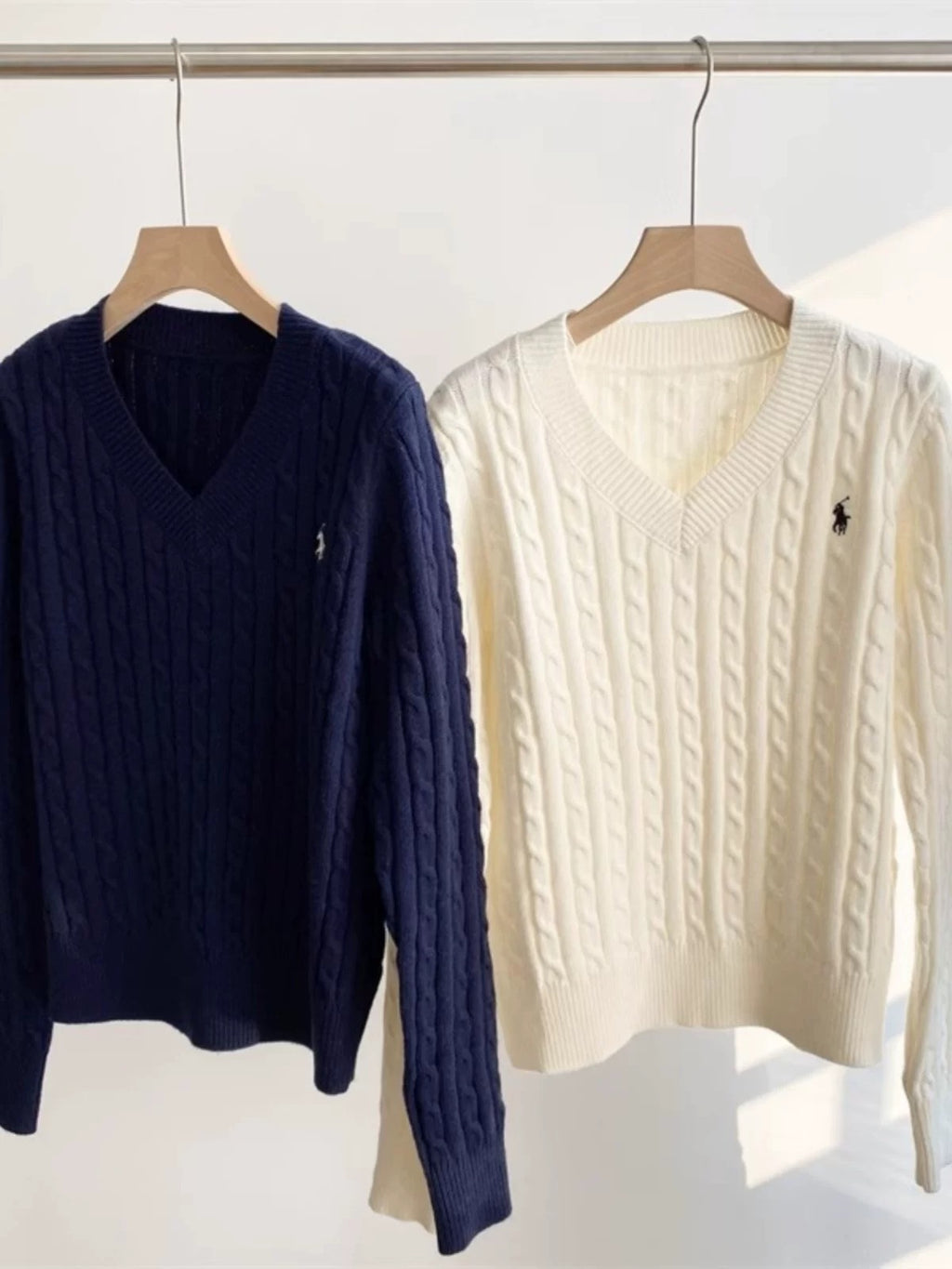 RL CBALE KNIT SWEATER